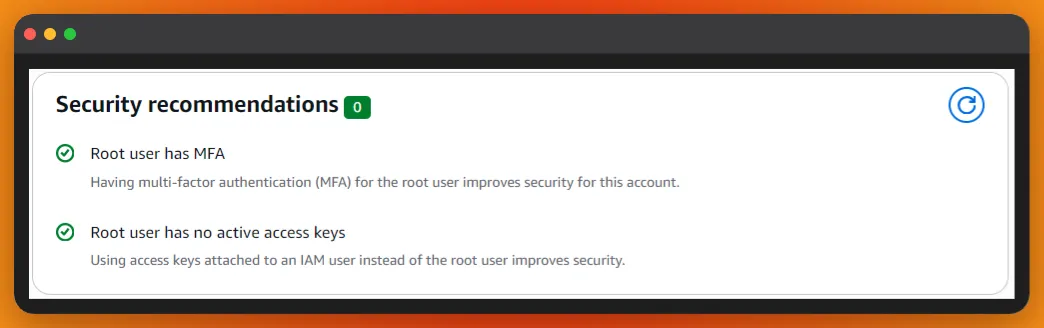 Consola IAM con MFA activado